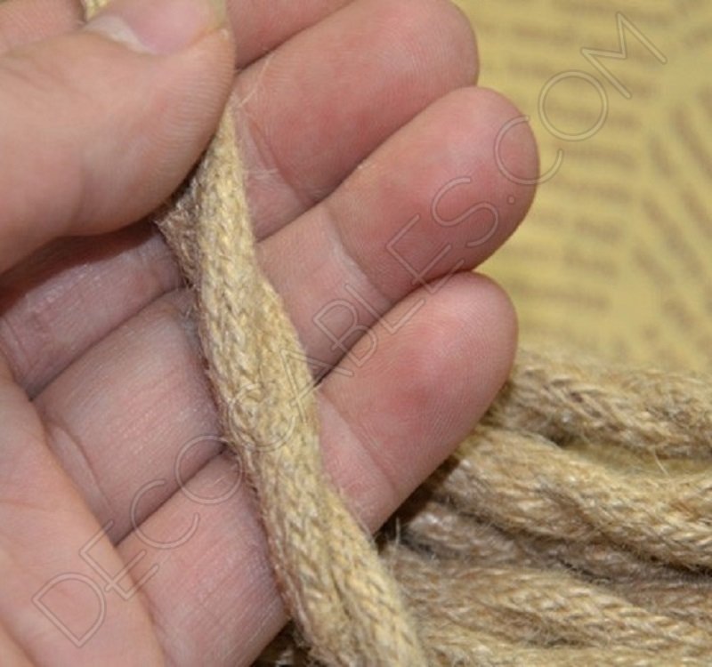 Cable trenzado de cuerda de cáñamo 2 hilos Cable trenzado de cuerda de cáñamo 2 hilos