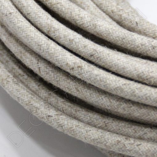 Decocables. Tienda de cables, de bombillas y de lámparas 14 Cable eléctrico redondo de tela lino