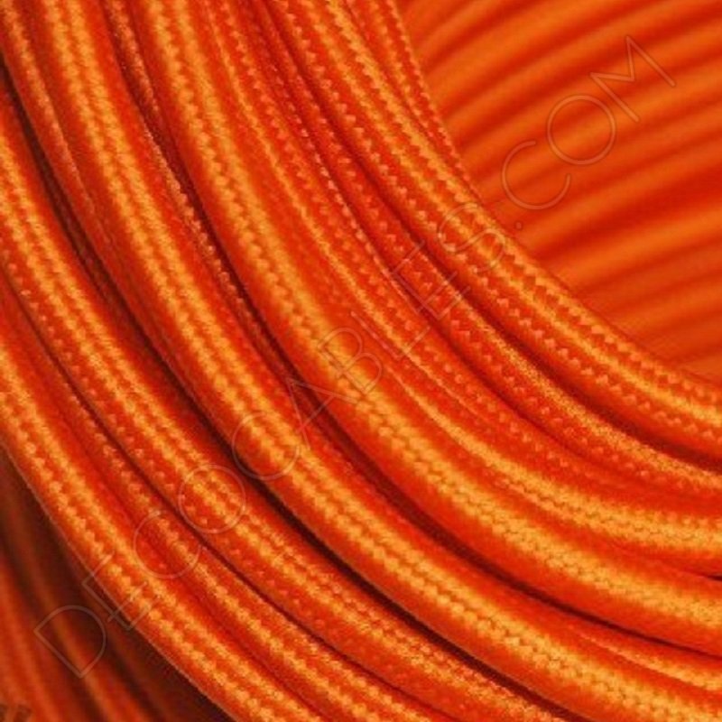 Cable eléctrico redondo de tela de color naranja Cable eléctrico redondo de tela de color naranja