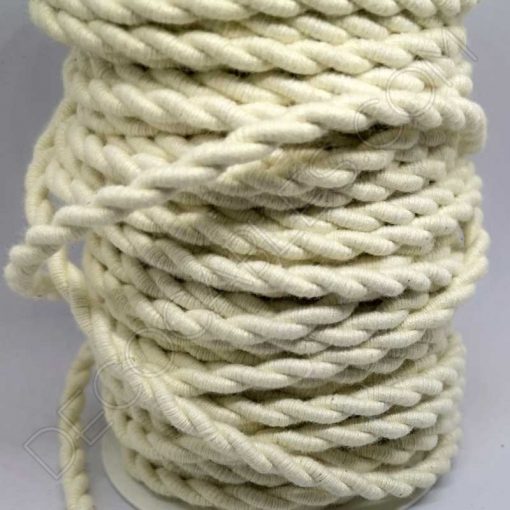 cable eléctrico trenzado color algodón