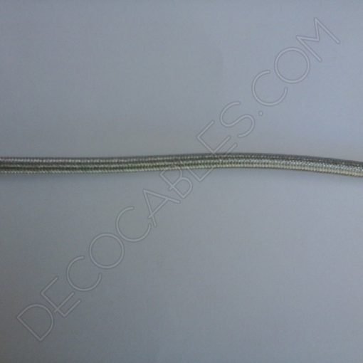 Cable eléctrico forrado de hilo metálico 2x0.75 (plata) 5 Cable eléctrico redondo metálico de color plata