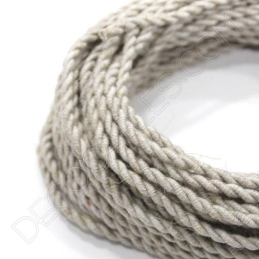 Cable trenzado (lino) 5 Cable eléctrico trenzado de algodón natural