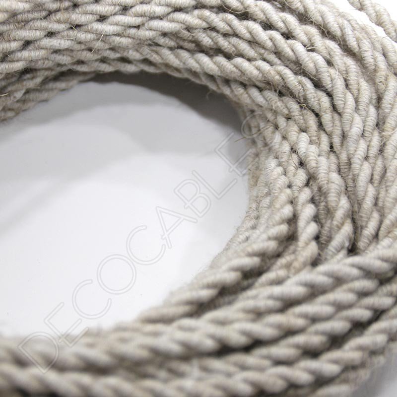 Cable eléctrico trenzado de algodón natural Cable eléctrico trenzado de algodón natural