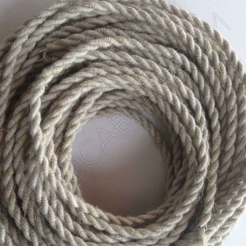Cable eléctrico trenzado de algodón natural Cable eléctrico trenzado de algodón natural