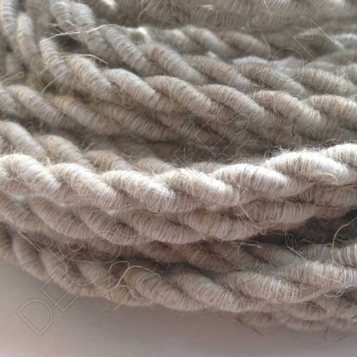 Cable trenzado (lino) 1 Cable eléctrico trenzado de algodón natural