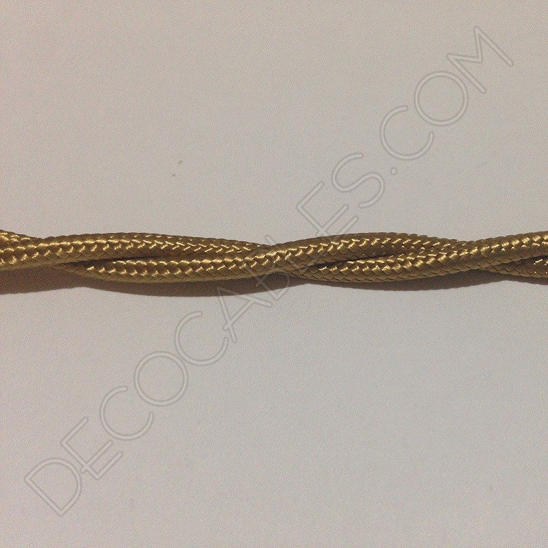 Cable eléctrico trenzado de color dorado Cable eléctrico trenzado de color dorado