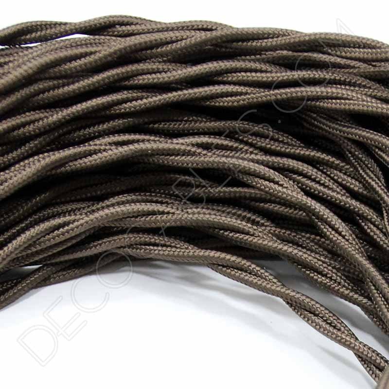Cable eléctrico trenzado de color marrón Cable eléctrico trenzado de color marrón