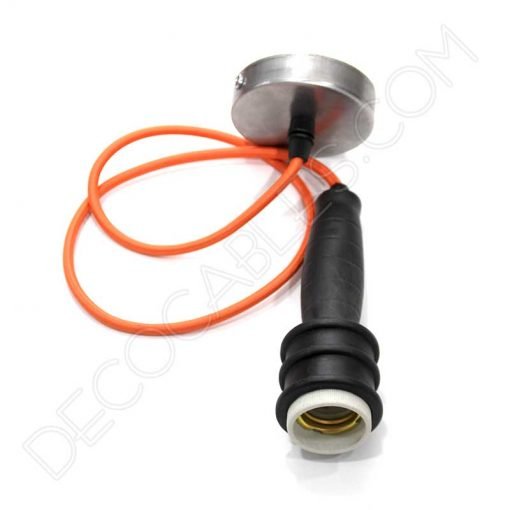 Lámpara colgante estilo industrial con cable textil