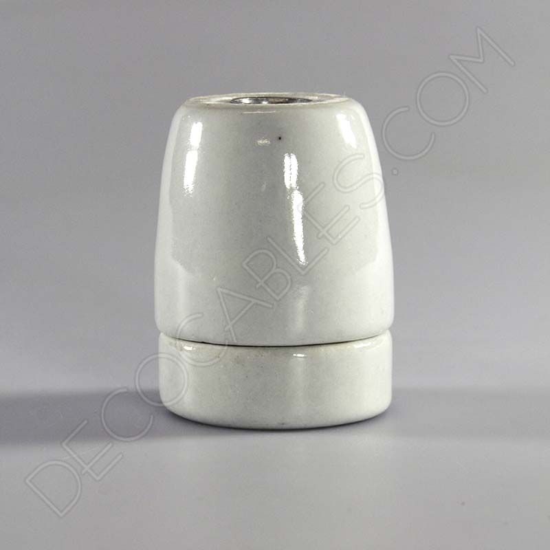 Portalámparas cerámico blanco Portalámparas cerámico blanco