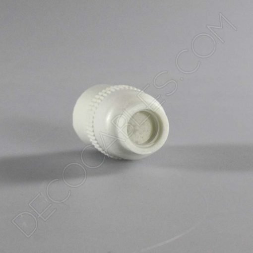 Portalámparas mini liso E14 6 Portalámparas E14 básico de baquelita en color blanco