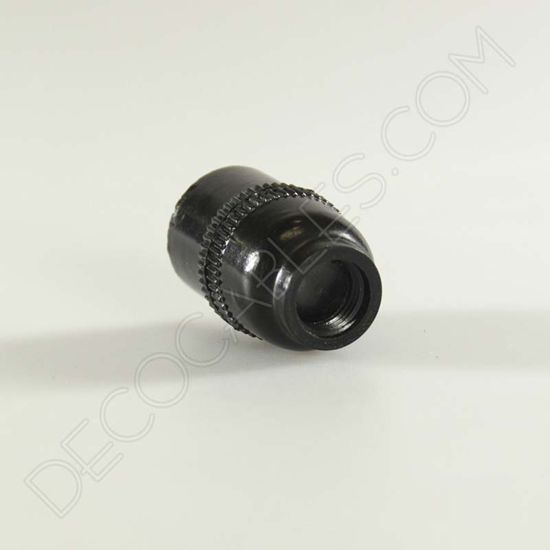 Portalámparas E14 básico de baquelita en color negro Portalámparas E14 básico de baquelita en color negro