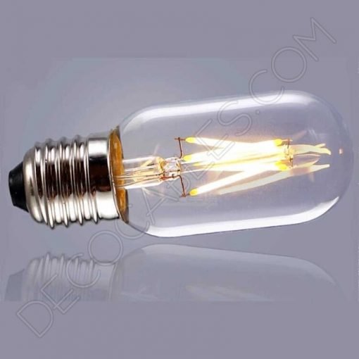 Bombilla filamento Led tubular E27 3 Bombilla tubular corta filamento led casquillo E27