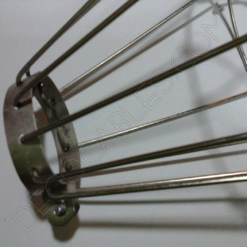 Jaula industrial para lámparas 10 Jaula decorativa metálica para lámpara estilo industrial