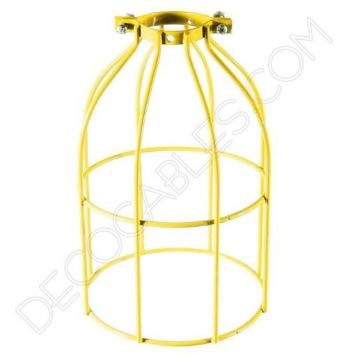 Jaula decorativa para lámparas 26 Jaula decorativa metálica para lámpara en color amarillo