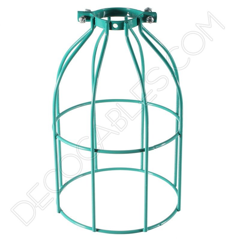 Jaula decorativa metálica para lámpara en color azul turquesa Jaula decorativa metálica para lámpara en color azul turquesa
