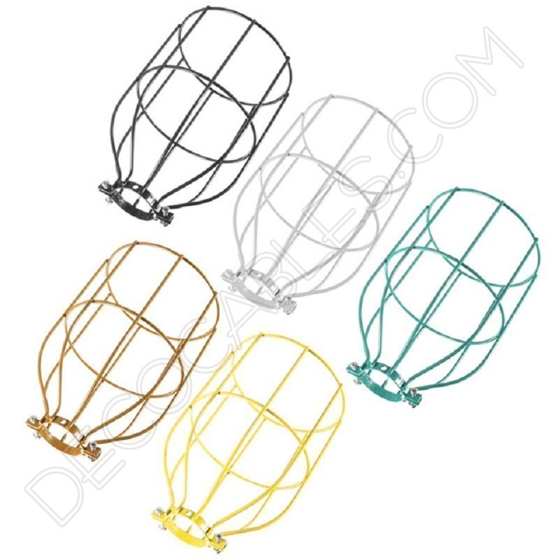 Jaula decorativa metálica para lámpara en varios colores Jaula decorativa metálica para lámpara en varios colores