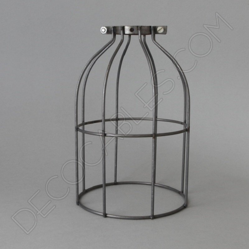 Jaula decorativa metálica para lámpara en acabado hierro Jaula decorativa metálica para lámpara en acabado hierro