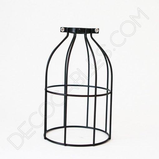 Jaula decorativa para lámparas 16 Jaula decorativa metálica para lámpara en color negro