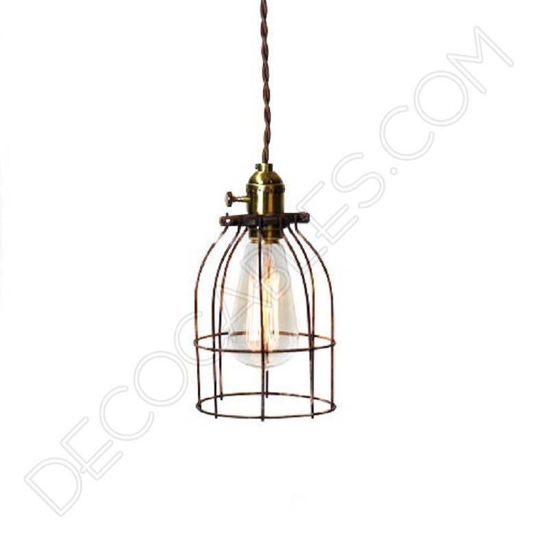 Jaula decorativa metálica para lámpara en color oro Jaula decorativa metálica para lámpara en color oro