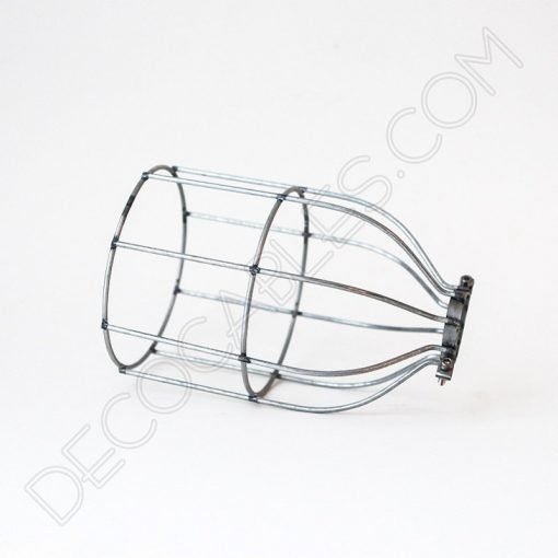 Jaula decorativa para lámparas 4 Jaula decorativa metálica para lámpara en color plateado