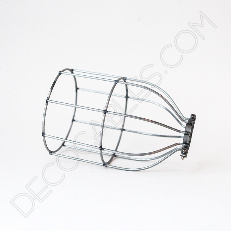 Jaula decorativa metálica para lámpara en color plateado Jaula decorativa metálica para lámpara en color plateado