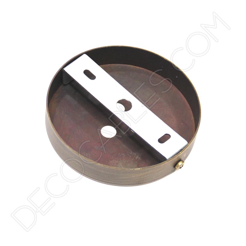 Soporte florón de techo para lámpara de 3 salidas color anticuario Soporte florón de techo para lámpara de 3 salidas color anticuario