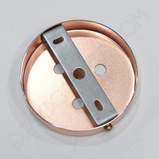 Soporte de techo 3 orificios (cobre) 2 Soporte florón de techo para lámpara cobre de 3 salidas