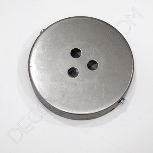 Soporte florón de techo para lámpara de 3 salidas acabado hierro para pintar