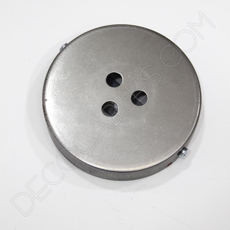 Soporte florón de techo para lámpara de 3 salidas acabado hierro para pintar Soporte florón de techo para lámpara de 3 salidas acabado hierro para pintar