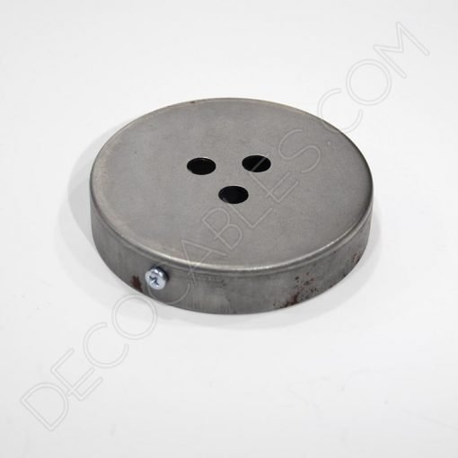 Soporte florón de techo para lámpara de 3 salidas acabado hierro para pintar