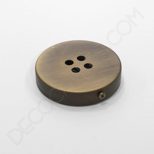 Soporte florón de techo para lámpara de 4 salidas color anticuario