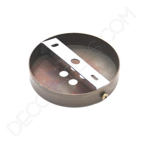 Soporte de techo para lámpara 4 orificios (anticuario) 2 Soporte florón de techo para lámpara de 4 salidas color anticuario