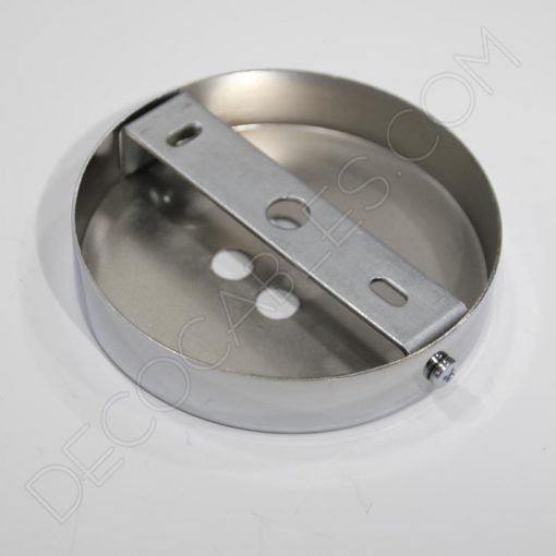 Soporte florón de techo para lámpara de 4 salidas cromado