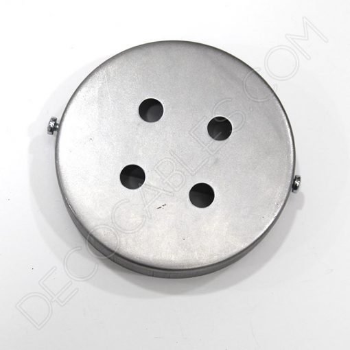 Soporte florón de techo para lámpara de 4 salidas acabado hierro para pintar