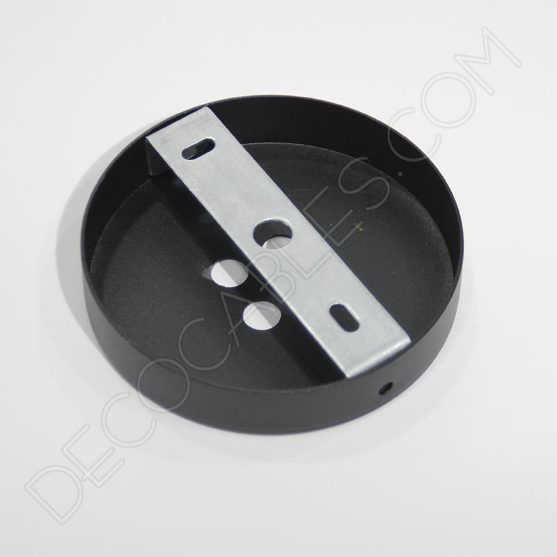 Soporte florón de techo para lámpara negro de 4 salidas Soporte florón de techo para lámpara negro de 4 salidas