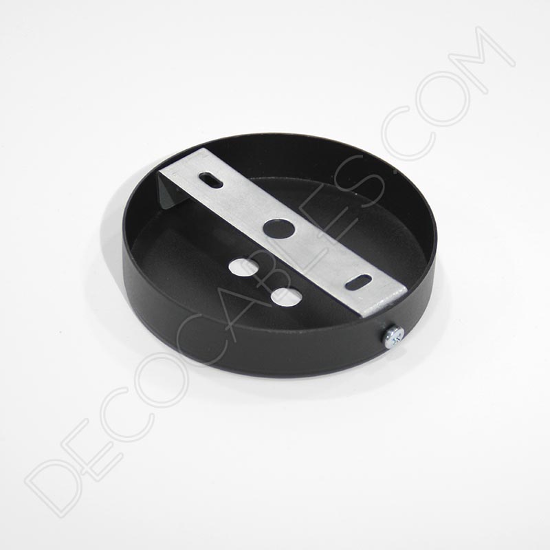 Soporte florón de techo para lámpara negro de 4 salidas Soporte florón de techo para lámpara negro de 4 salidas