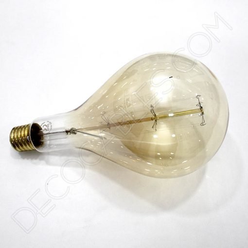 Bombilla Edison vintage rústica XXL rayada 2 Bombilla Rústica de filamento de carbono rayada modelo Edison XXL E40