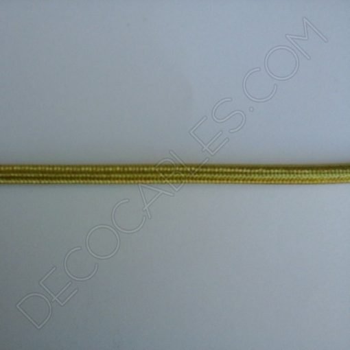 Cable eléctrico forrado de hilo metálico 2x0.75 (Oro) 4 Cable eléctrico redondo metálico de color dorado