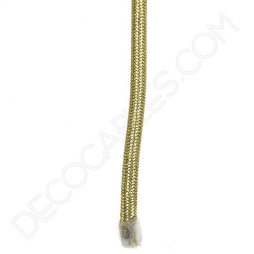 Cable eléctrico forrado de hilo metálico 2x0.75 (Oro) 5 Cable eléctrico redondo metálico de color dorado