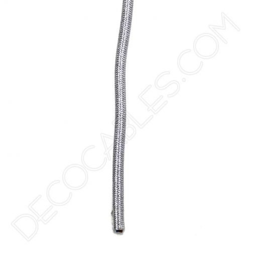 Cable eléctrico forrado de hilo metálico 2x0.75 (plata) 6 Cable eléctrico redondo metálico de color plata