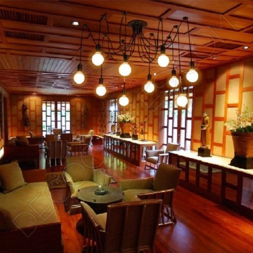 Lámpara araña de 10 brazos (negra) 3 Lámpara araña de techo de color negra de 10 brazos