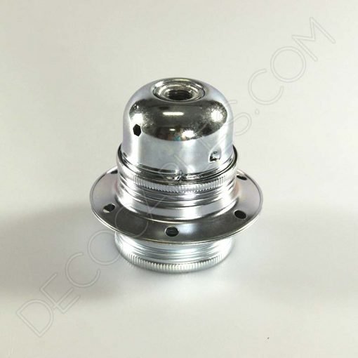 Portalámparas para pantallas metálico en cromado