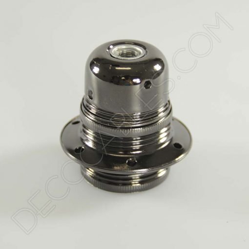 Portalámparas para pantallas metálico en negro perla