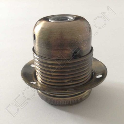 Portalámparas para pantallas metálico en bronce