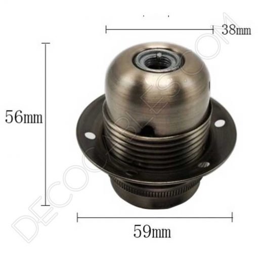 Portalámparas para pantallas metálico en bronce