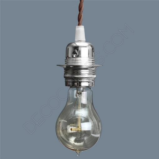 Portalámparas para pantallas metálico en cromado