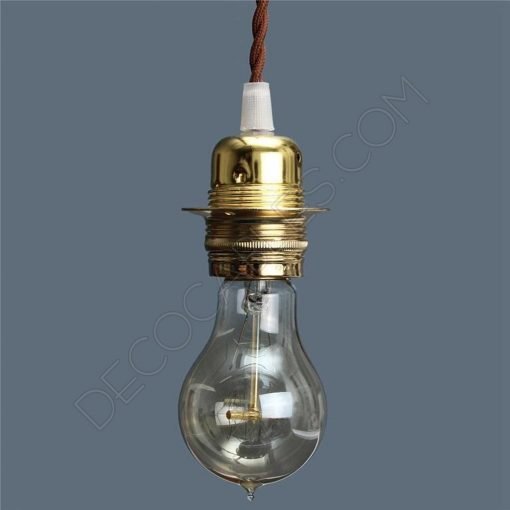 Portalámparas para pantallas metálico en dorado