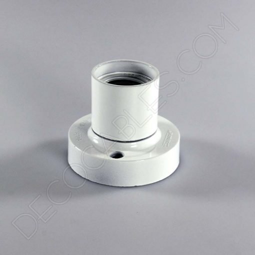 Portalámparas zócalo blanco de baquelita