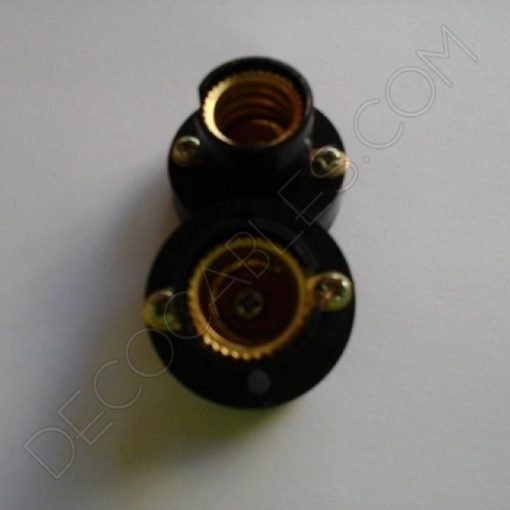 Portalámparas zócalo negro de baquelita