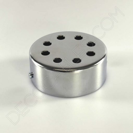 Soporte de techo para lámpara ancho 5, 6 y 8 orificios (cromo) 5 Soporte florón de techo para lámpara cromado 8 salidas